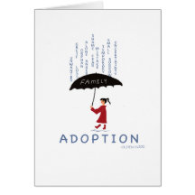 Adoption Umbrella - Girl Greeting Cards