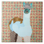 Adorable Alpaca Art Tile