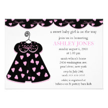 Adorable Baby Dress Baby Shower Custom Invitations