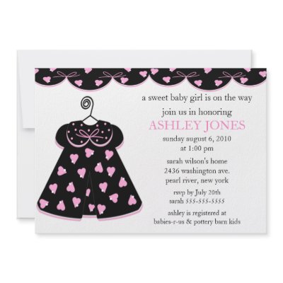 Adorable Baby Dress Baby Shower Custom Invitations by celebrateitinvites