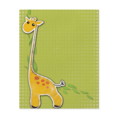 adorable baby giraffe background custom flyer by secret_corner