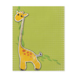 adorable baby giraffe background custom flyer