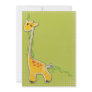 adorable baby giraffe background personalized announcement