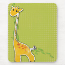 adorable baby giraffe background mouse mat