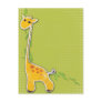 adorable baby giraffe background postcard