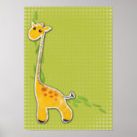 adorable baby giraffe background posters