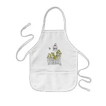 Adorable baby in flowers aprons