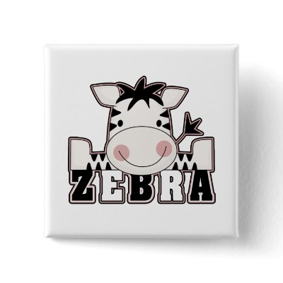 adorable baby zebra leaning with text button by super_shop