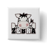 adorable baby zebra leaning with text buttons