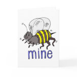 Adorable Bee Mine Valentine Tees and Gifts Greeting Cards