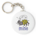 Adorable Bee Mine Valentine Tees and Gifts Key Chain