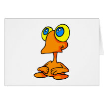 Adorable Big Eyed Alien Cards