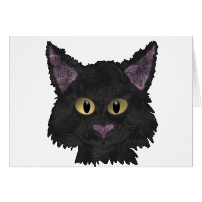 Adorable black cat cards by Ceyzpurplestang