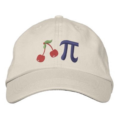 Adorable Cherry Pi Embroidered Hat by naturetees