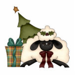 adorable christmas time sheep photo cut outs