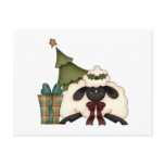 adorable christmas time sheep post cards