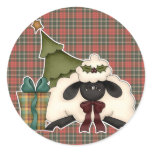 adorable christmas time sheep sticker