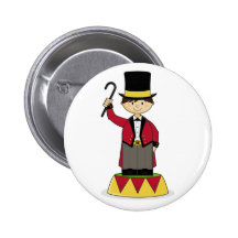Adorable Circus Ringmaster Button
