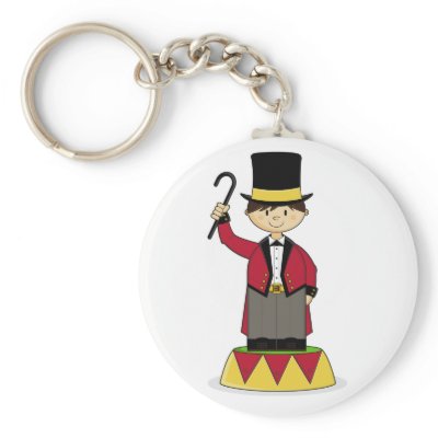 Adorable Circus Ringmaster Keychain by markmurphycreative