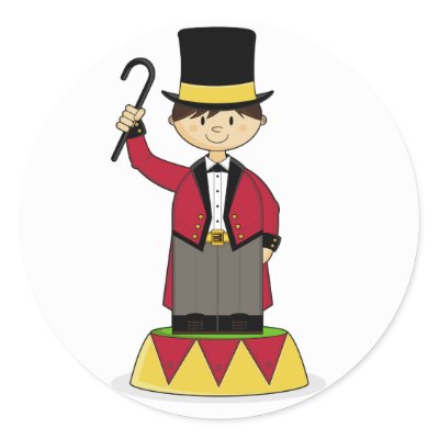 Adorable Circus Ringmaster Sticker by markmurphycreative