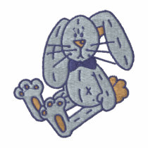 Adorable Customisable Embroidered Toy Bunny - Blue