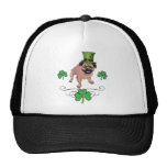 Adorable Customisable St. Pat's Day Pug Mesh Hats