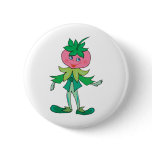 adorable cute berry elf character button