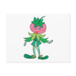 adorable cute berry elf character postcard