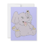 Adorable Elephant Personalized Invitation