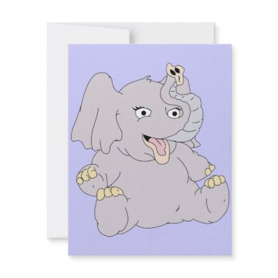 Adorable Elephant Personalized Announcements by Robbirt