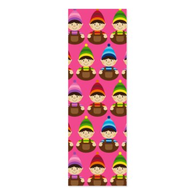 Adorable Elves Christmas Bookmark Business Card Template by markmurphycreative