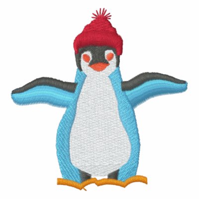 Adorable Embroidered Penguin Shirt by Stitchbaby