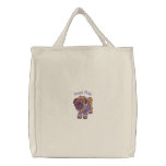 Adorable Embroidered Puggy Tote Bag - Customise embroidered bags