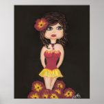 Adorable Fire Girl Quantum Cutie posters