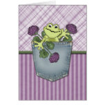 Adorable Frog Flower Pocket Cards