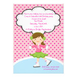 Adorable Girl Ice Skating Birthday Invitation