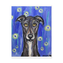 Adorable Greyhound portrait Postcard