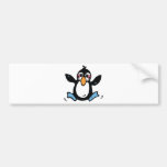 Adorable Jumping Penguin Bumper Sticker
