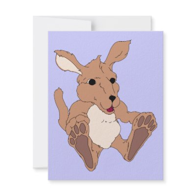 Adorable Kangaroo Personalised Announcement by Robbirt