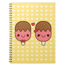 Adorable Kawaii Ice Cream Bars Notebook