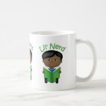 Adorable Lil' Nerd African American Boy Reading mugs