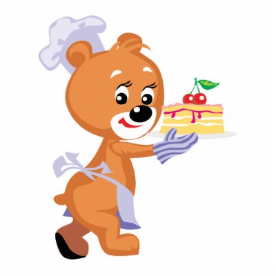 adorable little baker bakery bear with cake acrylic cut out by doonidesignsanimals