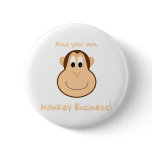 Adorable monkey pin