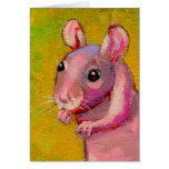 Adorable naked hairless pet rat painting art