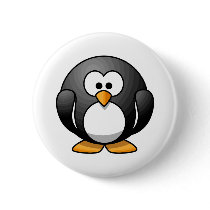 Adorable Penguin Button