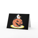 Adorable Penguin in Pumkin Greeting Card