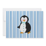 adorable Penguin Custom Invitations