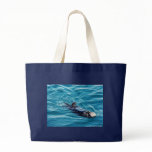 Adorable Sea Otter recycle grocery shopping bag