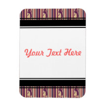 Adorable Striped Mouse Pattern Rectangular Magnets