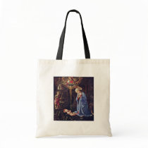 Adoration Of The Child And St. Bernard Canvas Bags